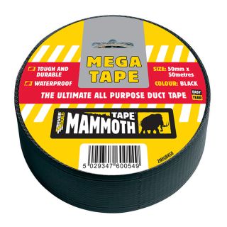 Everbuild Mega All Purpose Black Tape 50mm x 50m