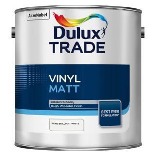 Dulux Trade Vinyl Matt White Paint 2.5L