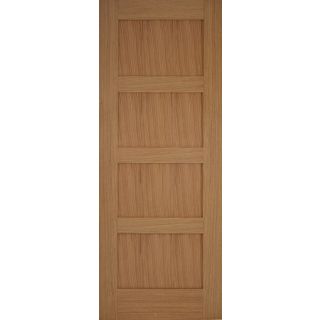 Mendes Unfinished Oak Contemporary 4 Panel Internal Door 35 x 1981 x 762mm