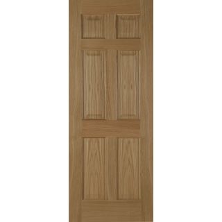 Mendes Unfinished Oak 6 Panel Recessed Internal Fire Door 44 x 1981 x 838mm