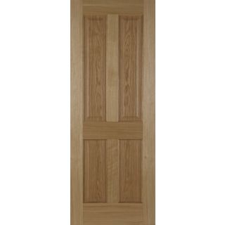 Mendes Unfinished Oak 4 Panel with Raised Mouldings Internal Fire Door 44 x 1981 x 762mm