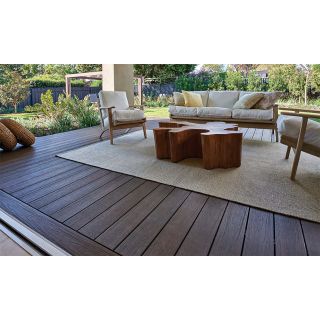NewTechWood UltraShield Naturale Solid Scalloped Grooved Edge Walnut Composite Decking 23 x 138 x 4800mm