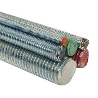 Bright Zinc Plated Mild Steel Studding 1m x M6