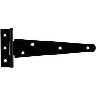 Dale Hardware Black Japanned Light Tee Hinge 203 x 1.2mm - Pack of 2