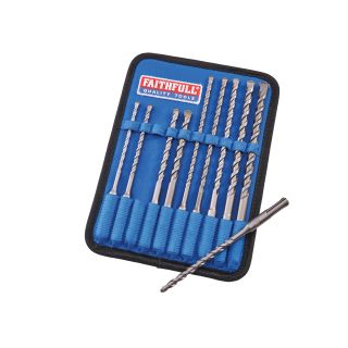 Faithfull SDS Drill Bit 10 Piece Set