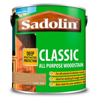 Sadolin Classic All Purpose Light Oak Woodstain 2.5L