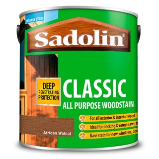 Sadolin Classic All Purpose African Walnut Woodstain 2.5L