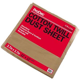 Cotton Twill Dust Sheet 3.7 x 3.7m