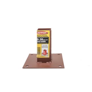 Metpost Plain Box Post Support 50mm Bolt Down
