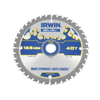 Irwin Weldtec Cordless Circular Saw Blade 165 x 20mm x 40T