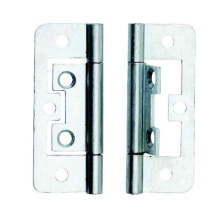 Dale Hardware Bright Zinc Plated Flush Hinge 63mm - Pack of 2