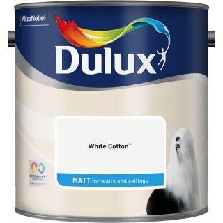 Dulux White Cotton Matt Emulsion Paint 2.5L