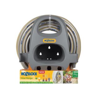Hozelock Hose Hanger with 20m Hose & Fittings Set