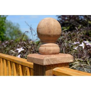 Ball Finial Timber Post Cap 135 x 100 x 100mm