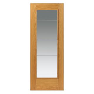 JB Kind Medina Oak Glazed Internal Door 35 x 1981 x 686mm