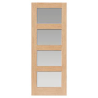 JB Kind Nevis Oak Glazed Internal Door 35 x 1981 x 686mm