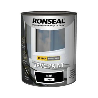 Ronseal Black Satin UPVC Paint 750ml