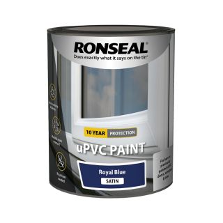 Ronseal Royal Blue Satin UPVC Paint 750ml