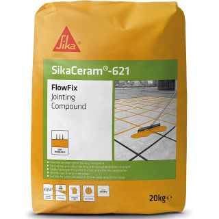 Sika SikaCeram FlowFix Ivory Porcelain Jointing Compound 15Kg