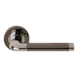 Dale Nickel Argo Lever On Round Rose Passage Set Black - Boxed