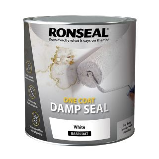 Ronseal White Basecoat One Coat Damp Seal 2.5L