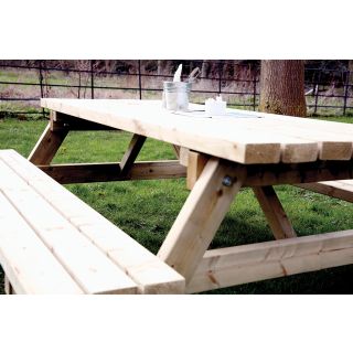 Wingham™ Timber Picnic Table & 6-Seater Bench Set 1620 x 1800mm