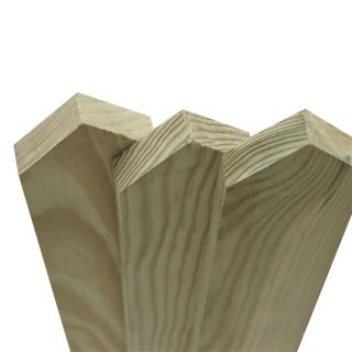 Treated Softwood Pointed Top Picket Pales 16 x 70 x 1050mm