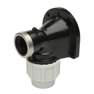 Plasson Wall Plate Elbow 20mm x 1/2