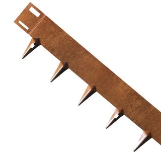 CORE EDGE Flexible Corten Effect Steel Lawn Edging 100mm - Pack of 5 x 1075mm