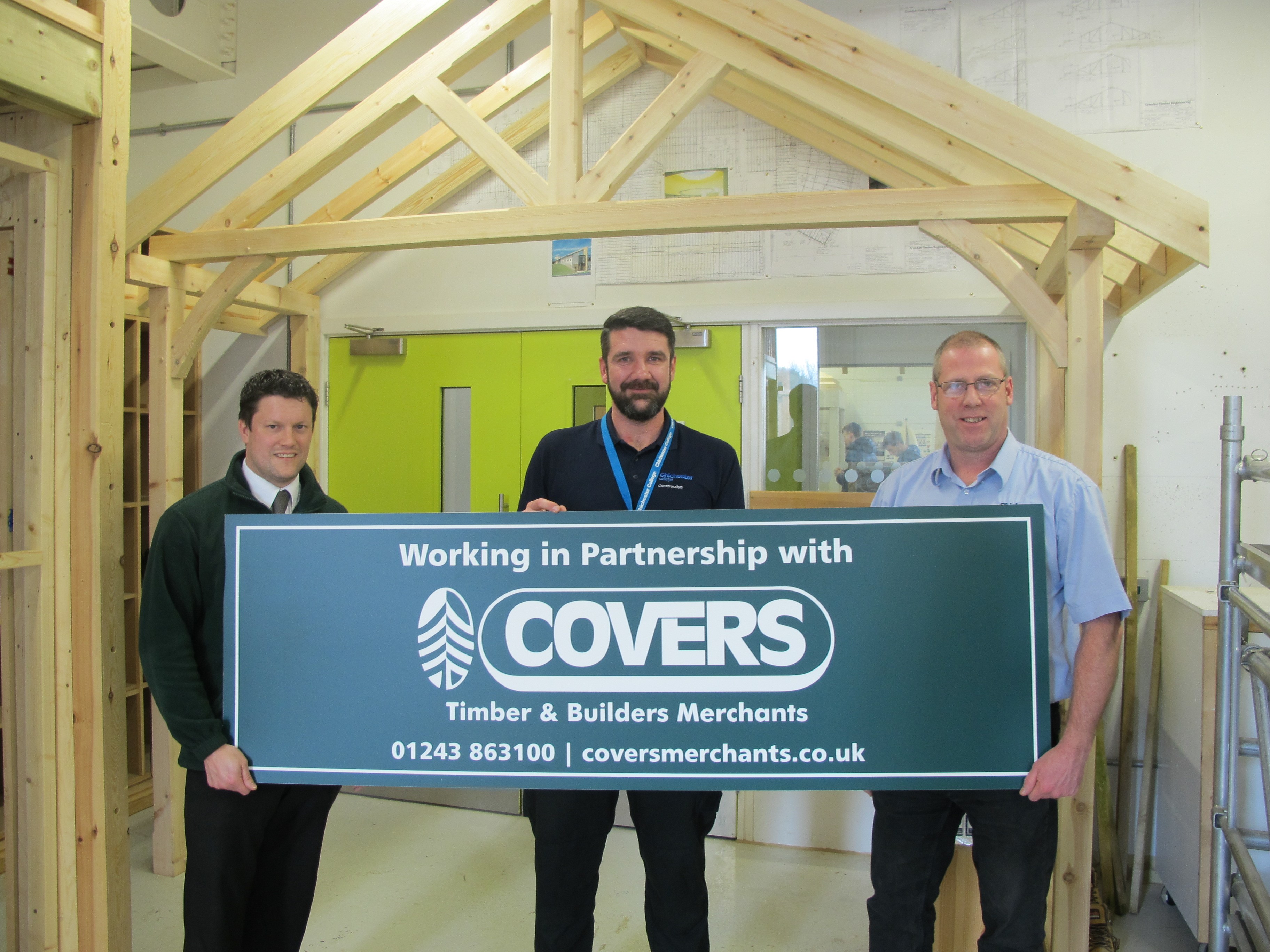 Chichester College's carpentry course benefits from donation of materials