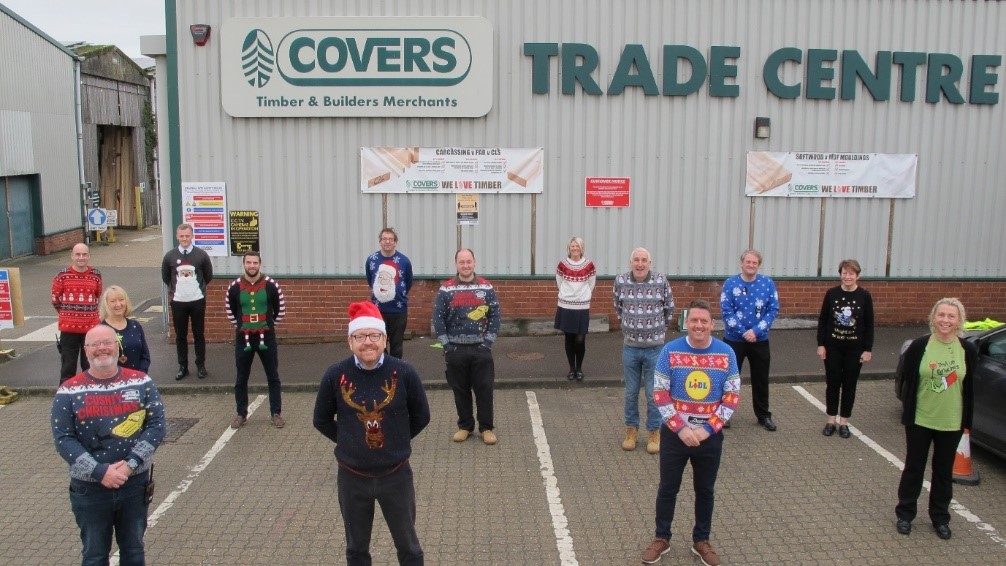 Covers’ Christmas jumper day: funds donated to local hospice charities