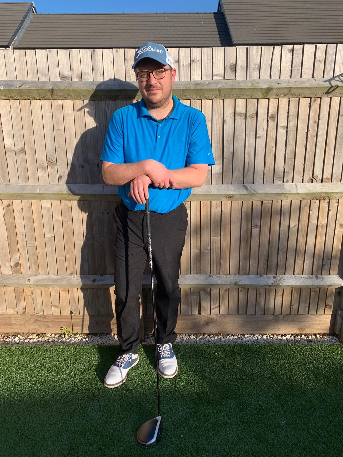 Covers employee takes on mammoth golf challenge for charity